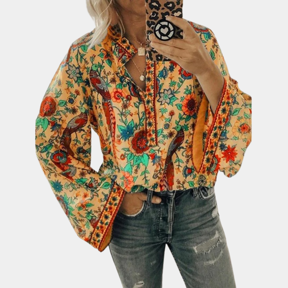Cynthia Damesblouse met bloemenpatroon