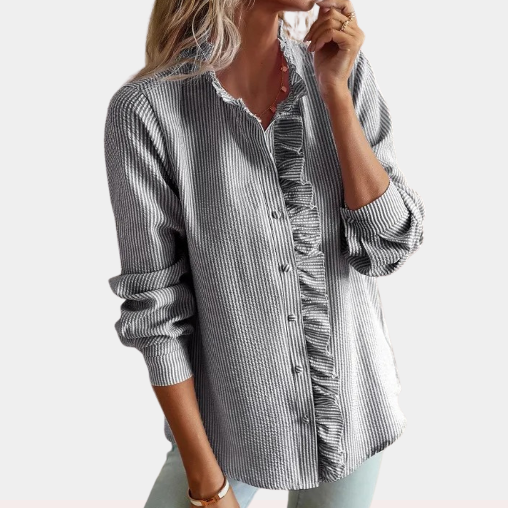 Alicia Stijlvolle en gestreepte zomerblouse