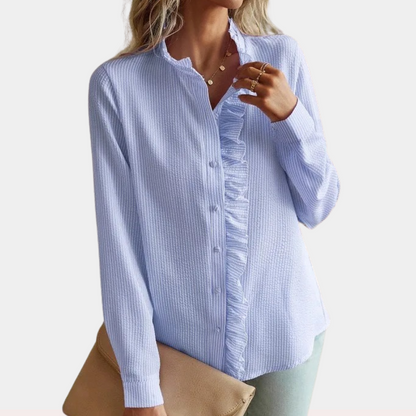 Alicia Stijlvolle en gestreepte zomerblouse