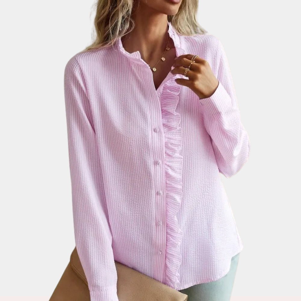 Alicia Stijlvolle en gestreepte zomerblouse