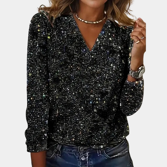 Louaya - Elegant Damestop met Glitters