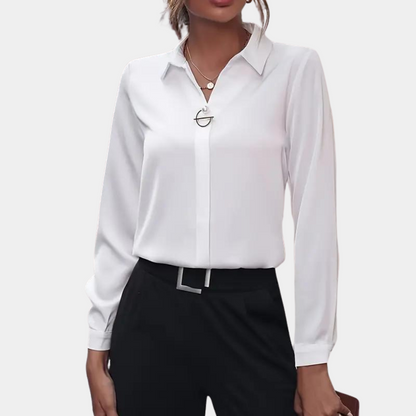 Sienna - Elegante effen damesblouse