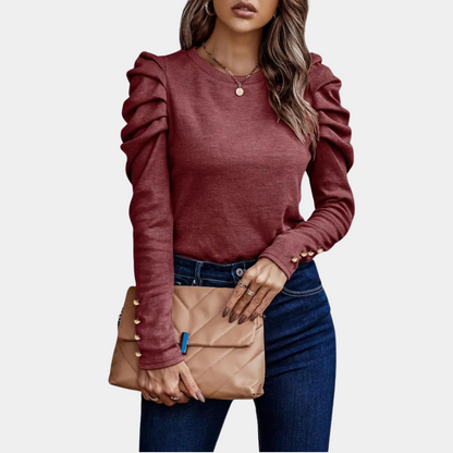 Aimee Effen damesblouse met pofmouwen