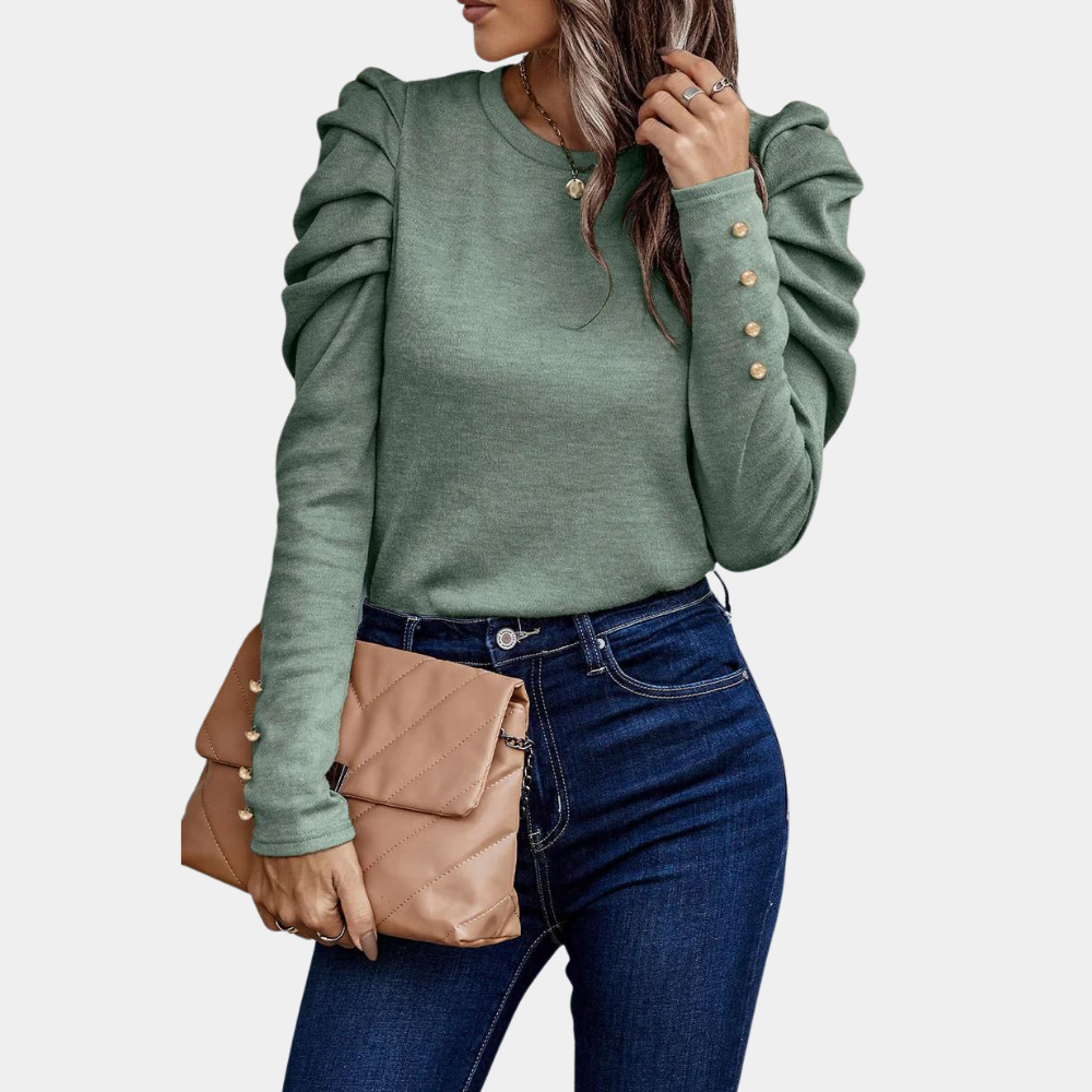 Aimee Effen damesblouse met pofmouwen