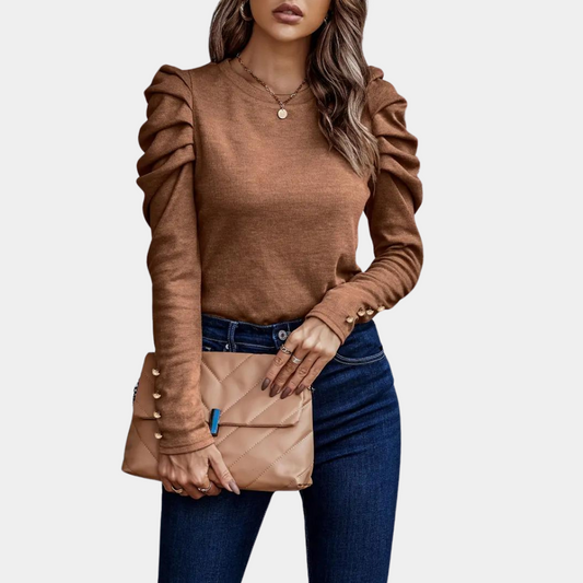 Aimee Effen damesblouse met pofmouwen