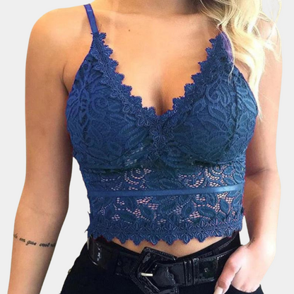 Christina - Kanten Crop Top voor Dames - Elegant & Lichtgewicht