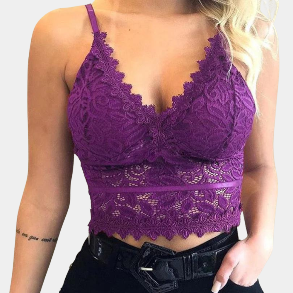 Christina - Kanten Crop Top voor Dames - Elegant & Lichtgewicht