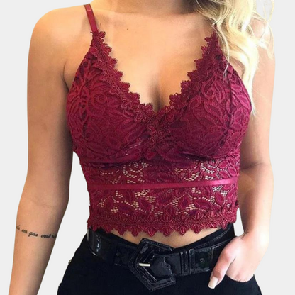 Christina - Kanten Crop Top voor Dames - Elegant & Lichtgewicht