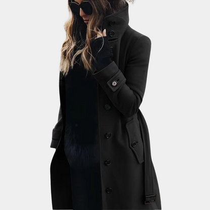 Stijlvolle en warme winter trenchcoat voor dames