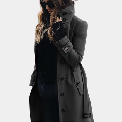 Stijlvolle en warme winter trenchcoat voor dames