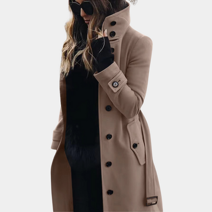 Stijlvolle en warme winter trenchcoat voor dames