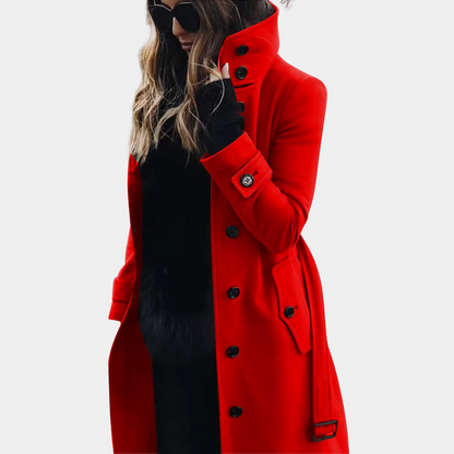 Stijlvolle en warme winter trenchcoat voor dames