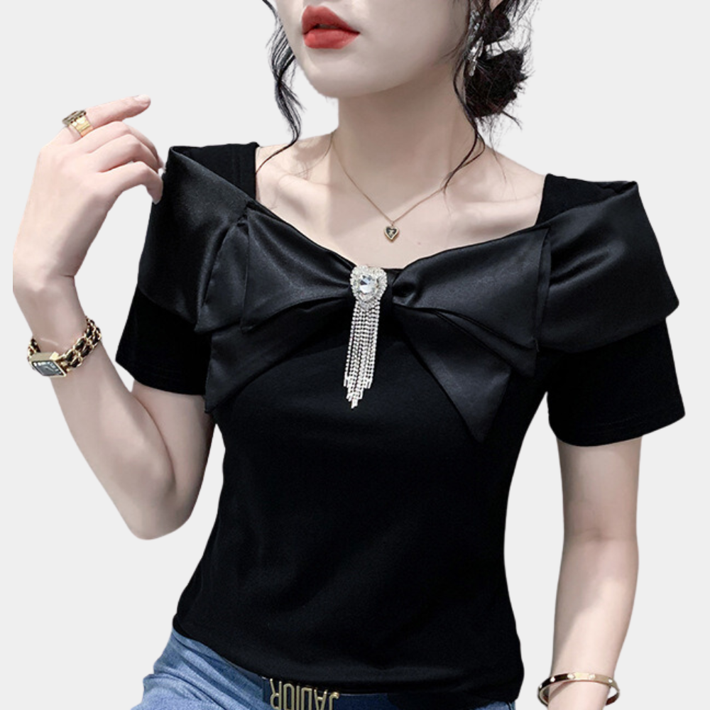 Belinda Charmante Strik Blouse voor Dames
