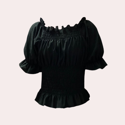 Agnes Moderne Zomerblouse met Pofmouwen