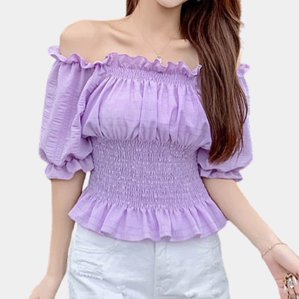 Agnes Moderne Zomerblouse met Pofmouwen