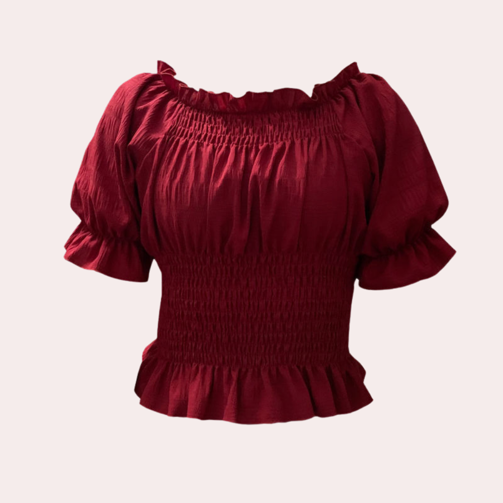 Agnes Moderne Zomerblouse met Pofmouwen