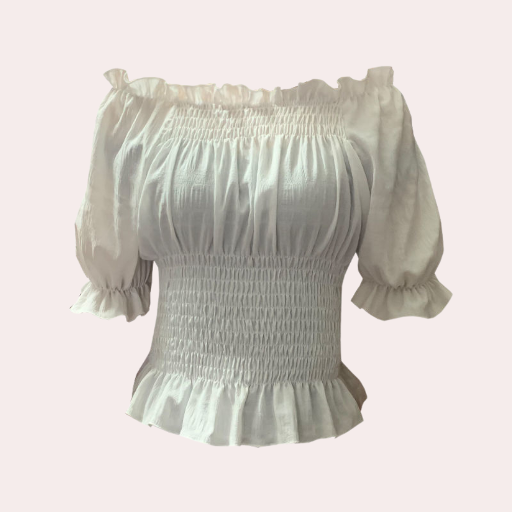 Agnes Moderne Zomerblouse met Pofmouwen
