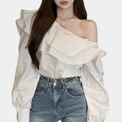 Alena Elegante OffShoulder Blouse voor Dames
