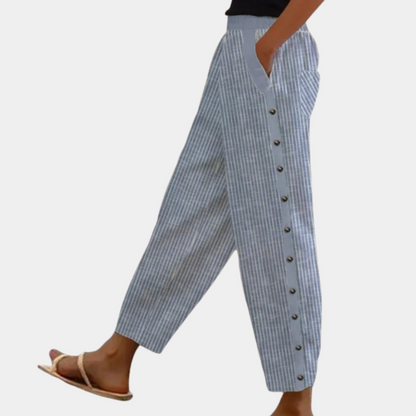 Chique gestreepte broek voor dames