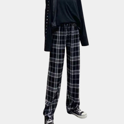 Moderne geruite broek voor dames