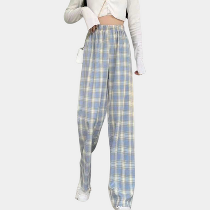 Moderne geruite broek voor dames