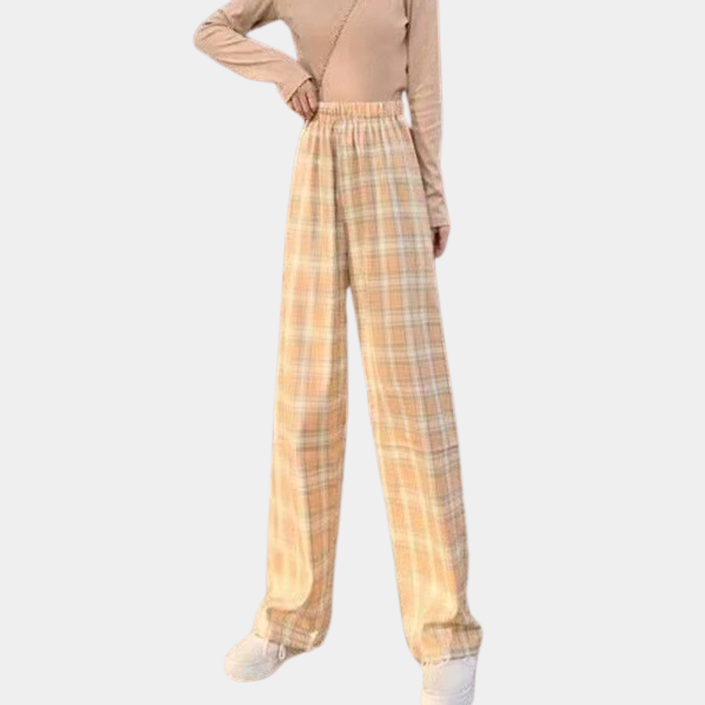 Moderne geruite broek voor dames