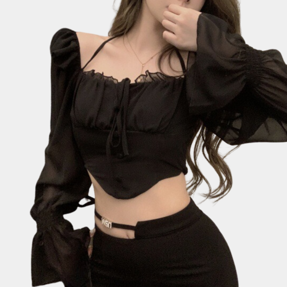 Offshoulder crop top voor dames