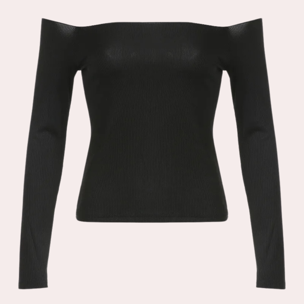Wioletta Offshoulder damestop met lange mouwen