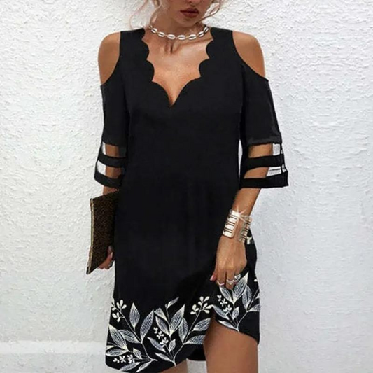 Kataryna Cold Shoulder Kantjurk voor Dames