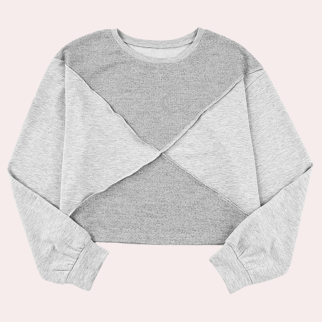 Joanie Dames top met patchwork stijl