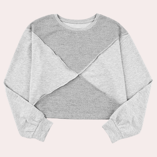 Joanie Dames top met patchwork stijl