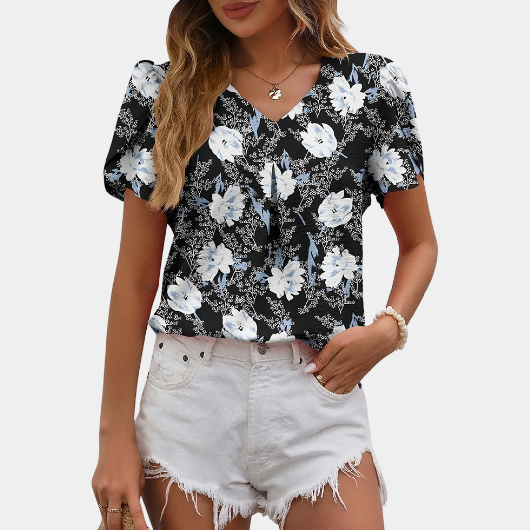 Aurelia Elegante damesblouse met Vhals