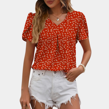 Aurelia Elegante damesblouse met Vhals