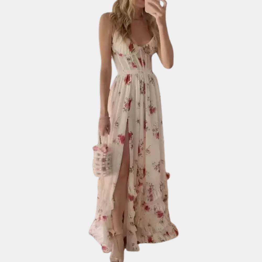 Annabelle Elegante Mouwloze Lange Jurk voor Dames