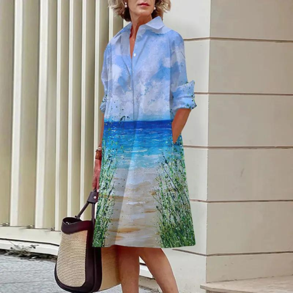 Jemaine Vrolijke Zomerjurk met Aquarelprint