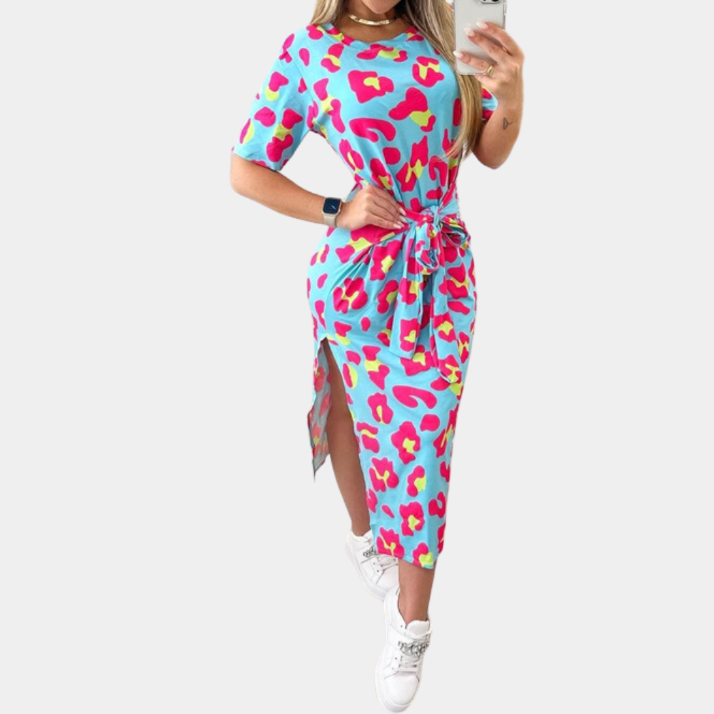 Katya Casual Jurk met Luipaardprint