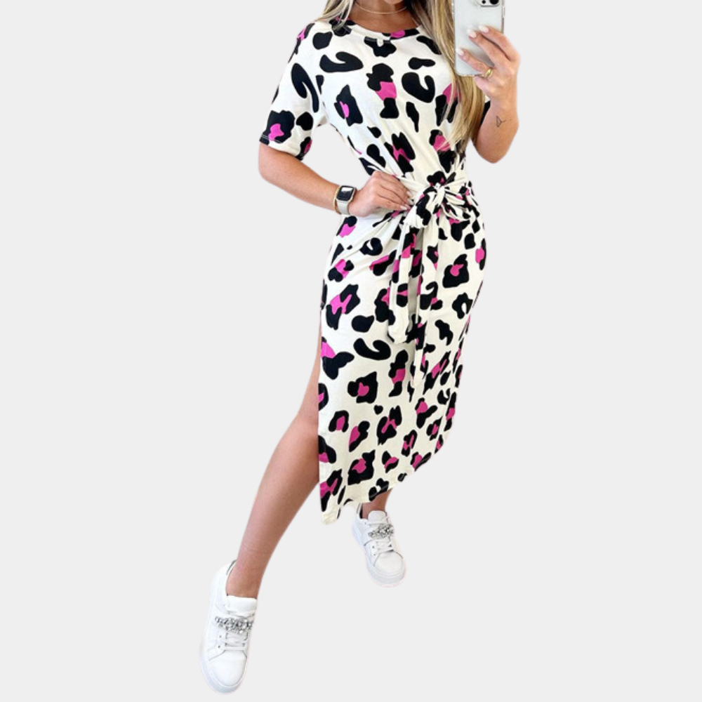 Katya Casual Jurk met Luipaardprint