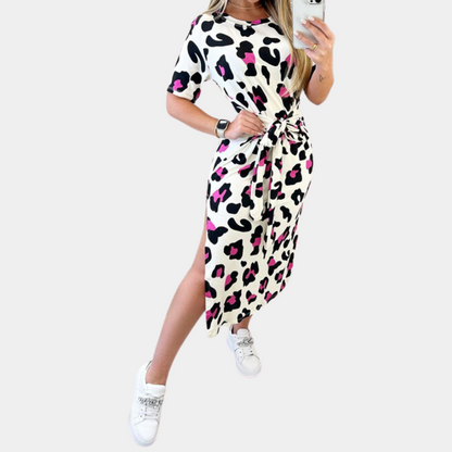 Katya Casual Jurk met Luipaardprint