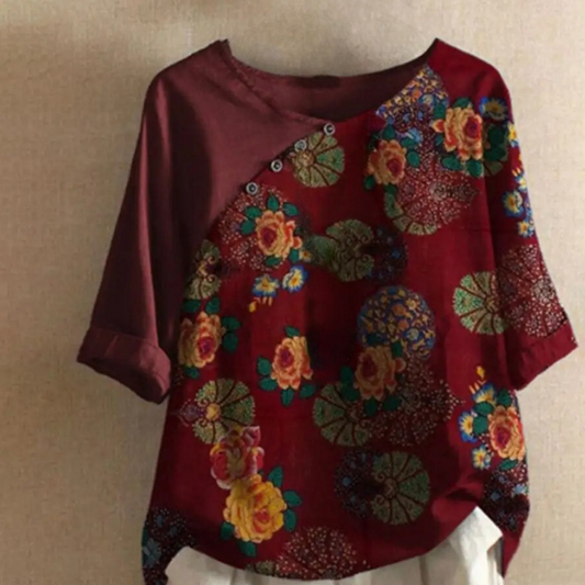 Clarisa Trendy Retro Blouse voor dames