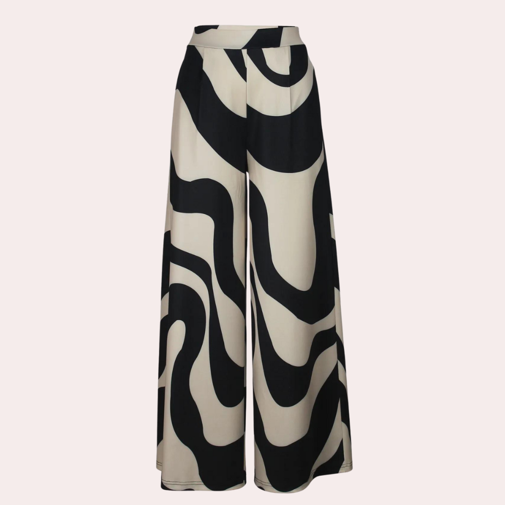 Wijde broek met hoge taille voor dames