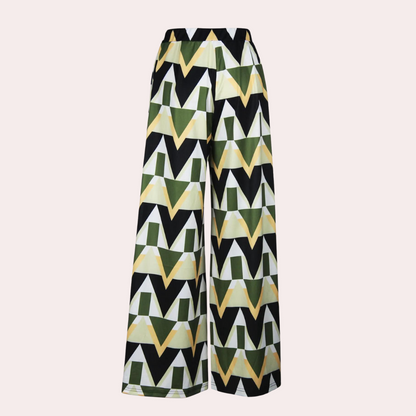 Wijde broek met hoge taille voor dames