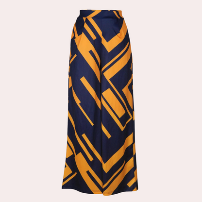 Wijde broek met hoge taille voor dames