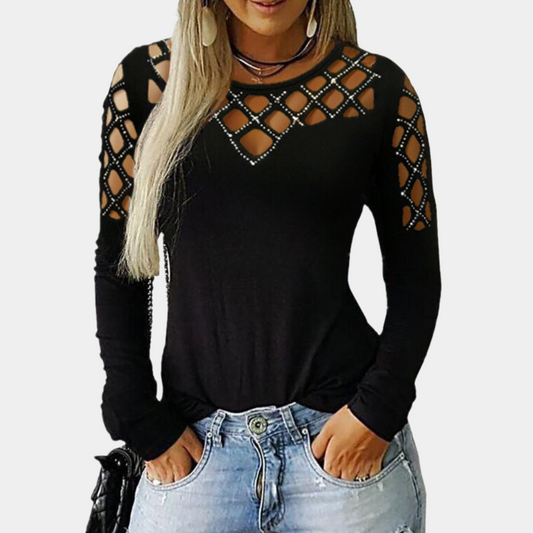 Mariel Moderne Damestop met Modieus CutOut ontwerp