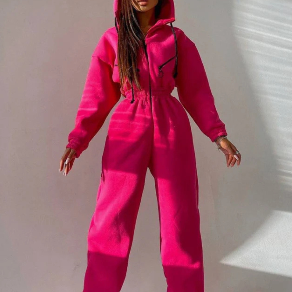 REBECCA Warme Jumpsuit met Capuchon voor Dames