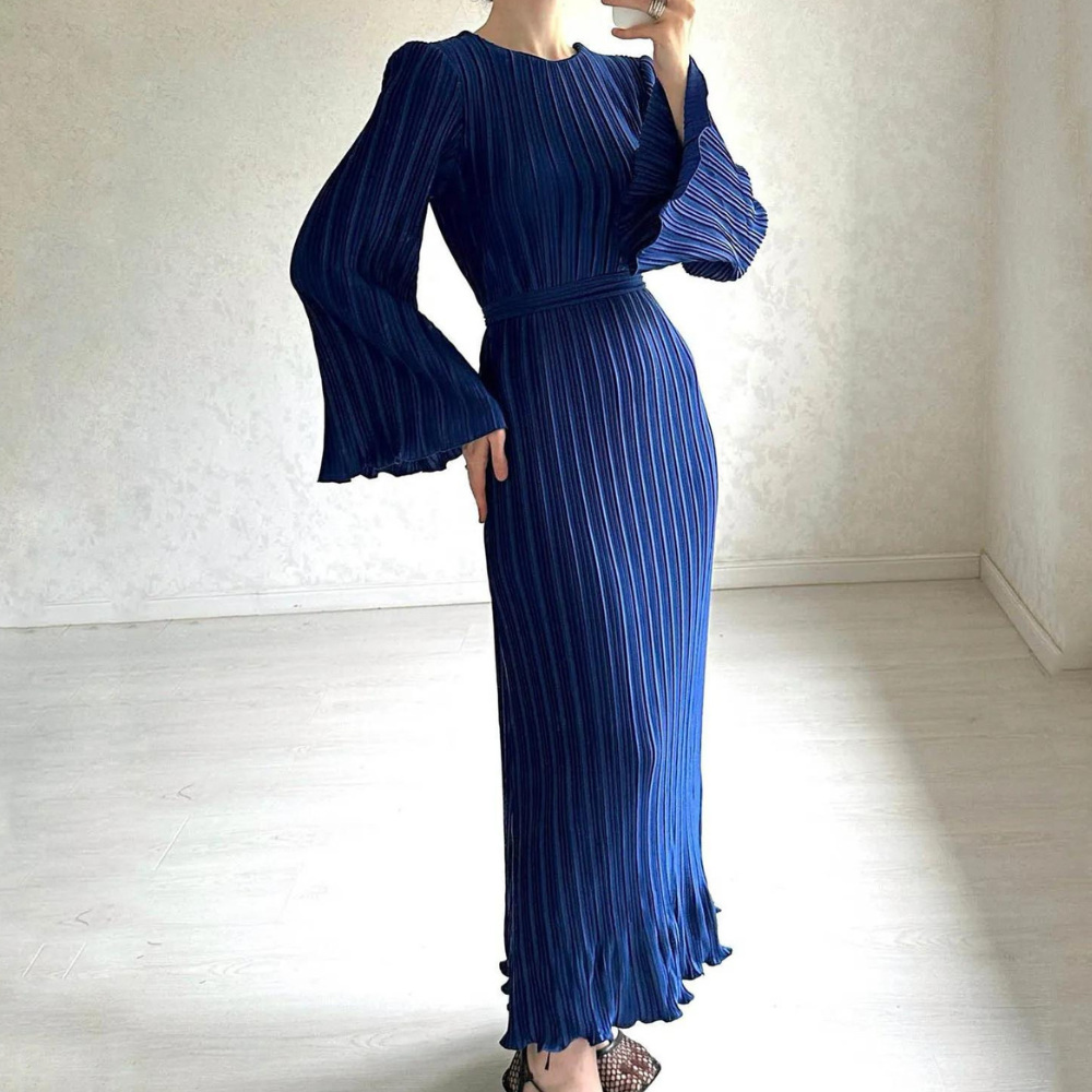 JACQUELINE Tijdloze Geplooide Maxi Jurk voor Dames