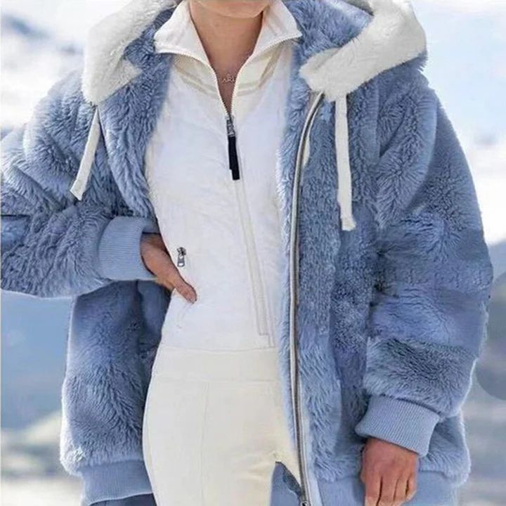 Comfortabele winterhoodie van pluche - Celeste