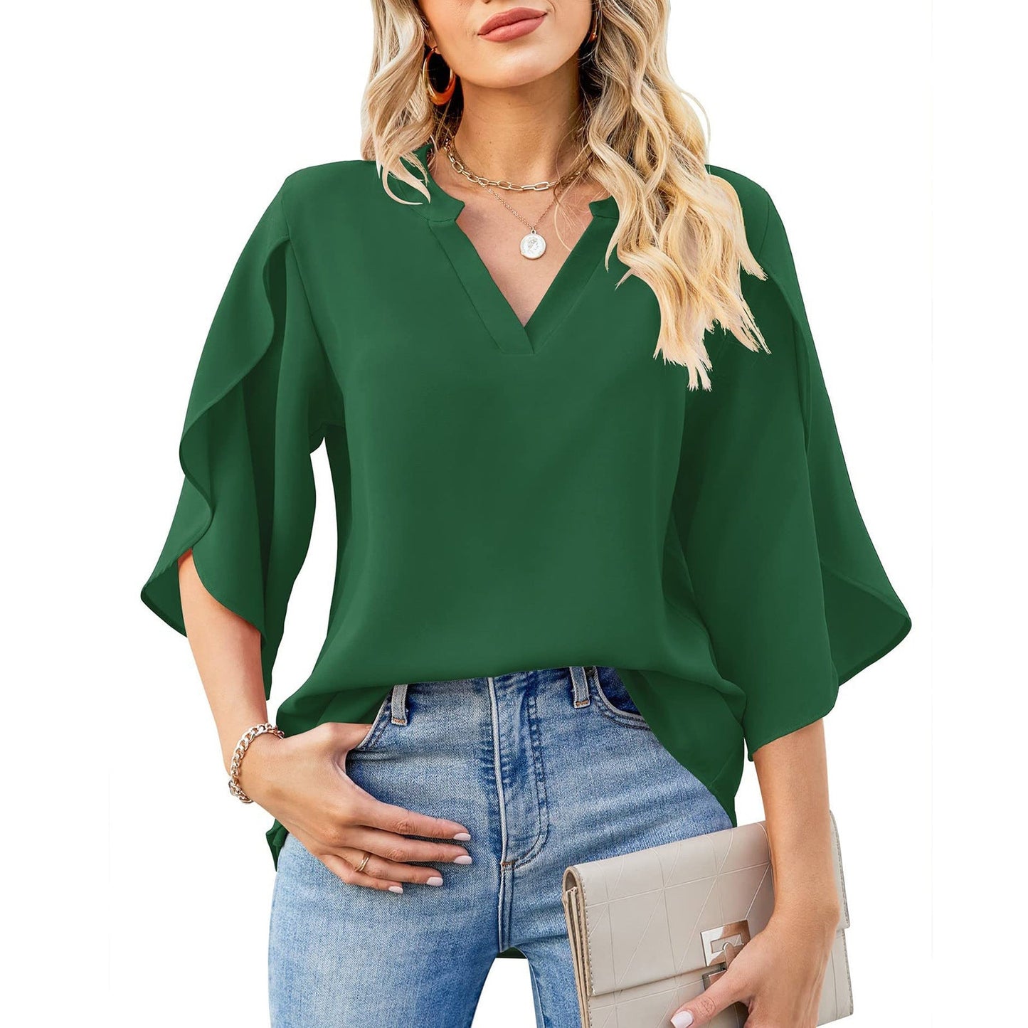 Chiffonmix Top – Petal Sleeves & Ademend Ontwerp