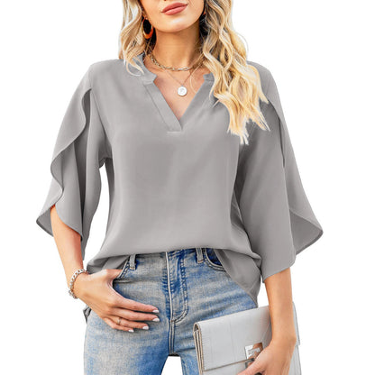 Chiffonmix Top – Petal Sleeves & Ademend Ontwerp