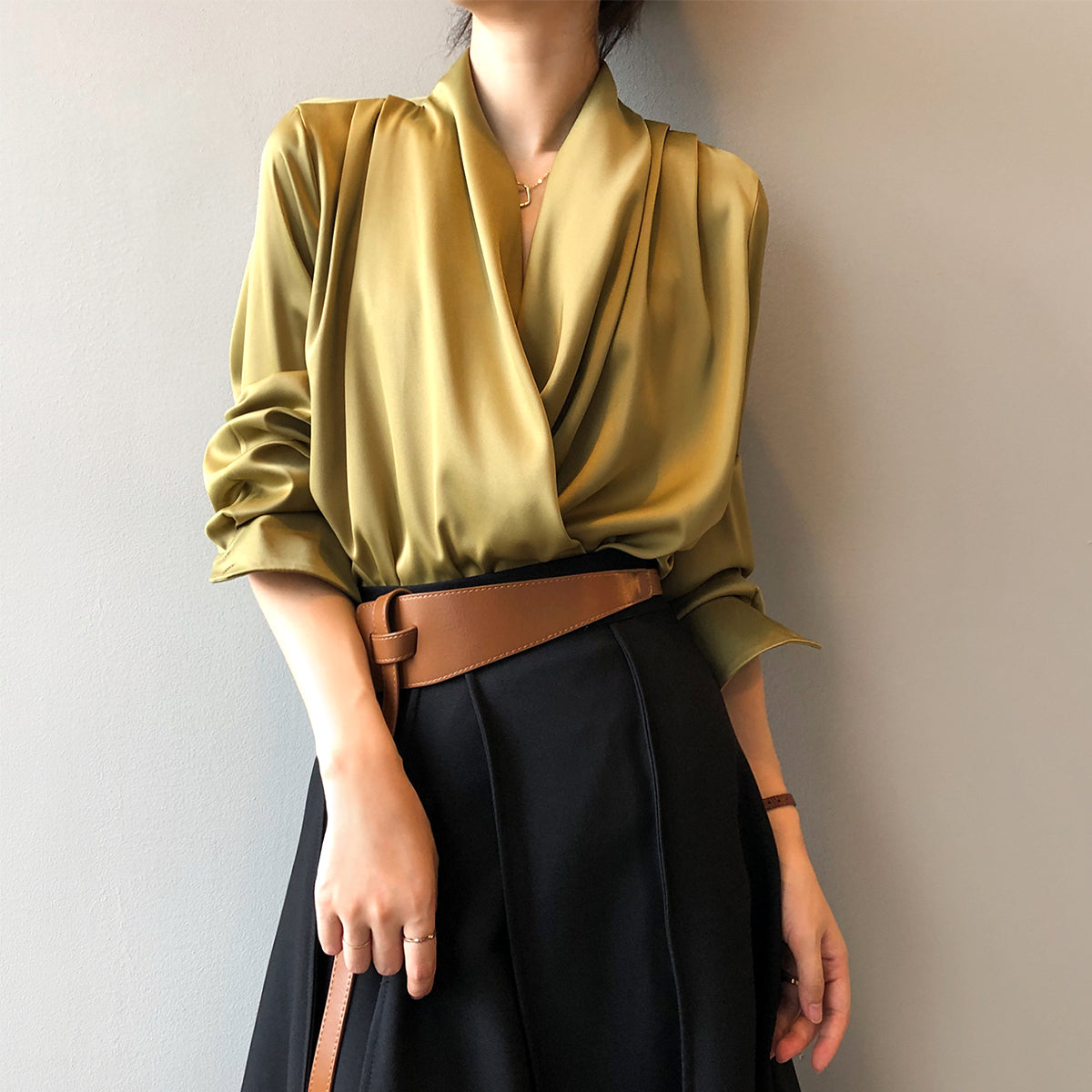 Marie Blouse en Satin