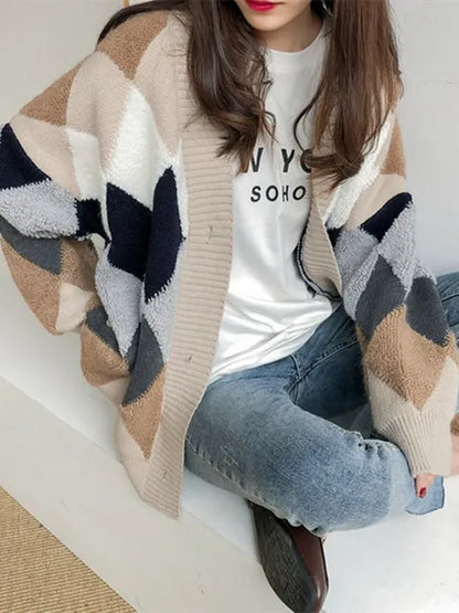 Aleda - Geruit knoopvest